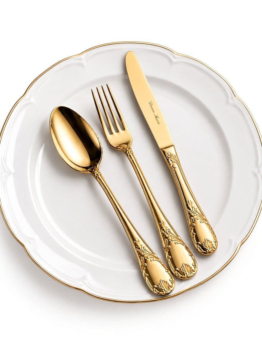 Viktoria 84 Parça Titanyum Gold Çatal Kaşık Bıçak Seti