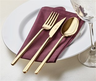 Allegra 84 Parça Titanyum Gold Yemek Çatal Kaşık Bıçak seti