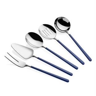 Allegra Silver Blue 5 Parça Sos Kepçe Seti