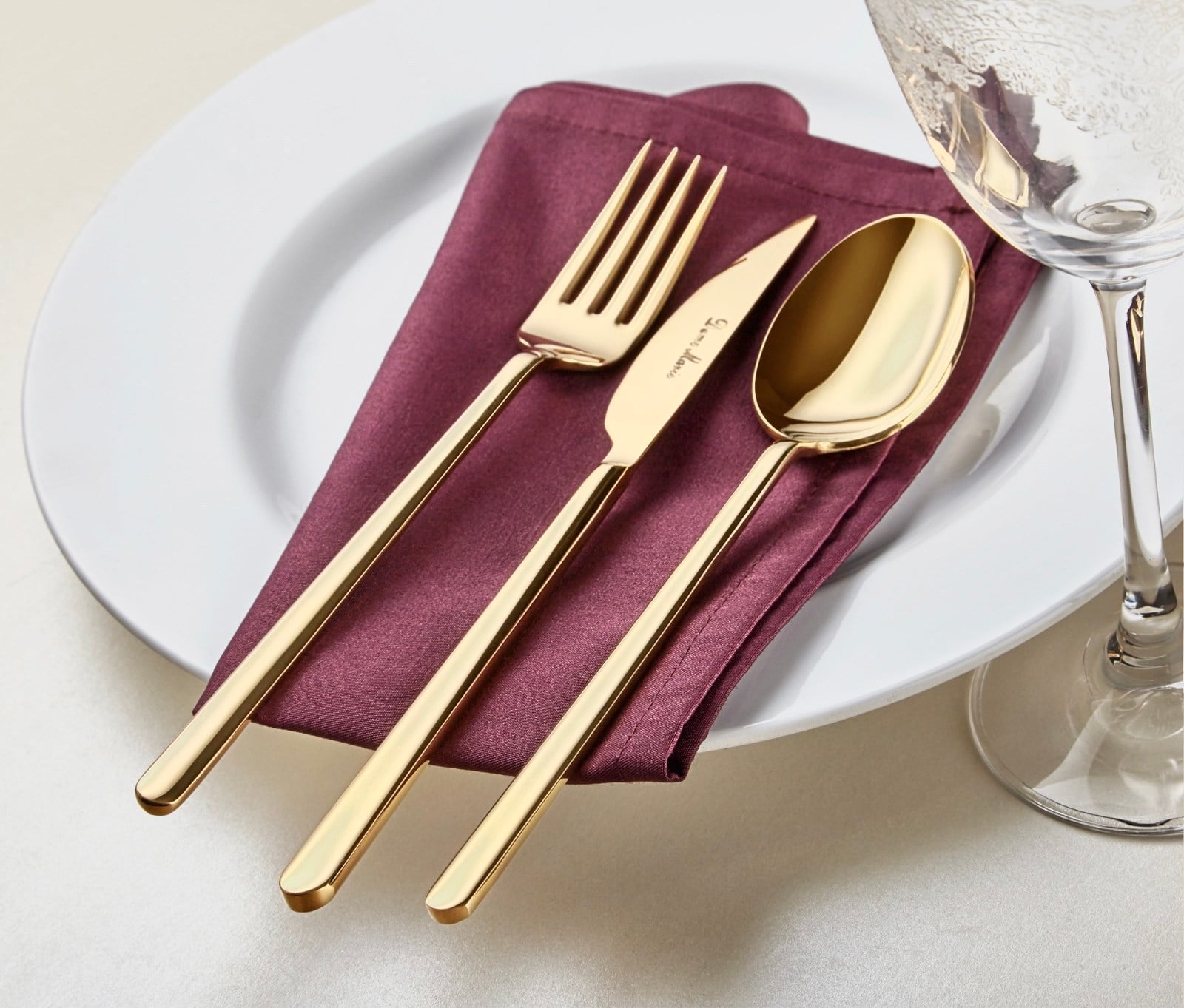 Allegra 42 Parça Titanyum Gold Yemek Çatal Kaşık Bıçak seti