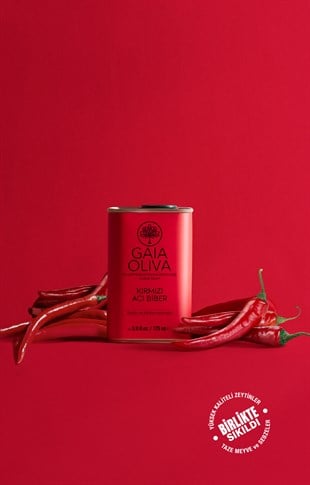 Kırmızı Acı Biber Çeşnili 175 ml Natürel Sızma Zeytinyağı
