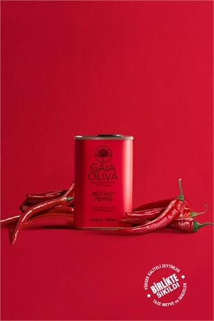 Kırmızı Acı Biber Çeşnili 175 ml Natürel Sızma Zeytinyağı
