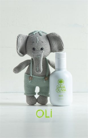 KIDS Çocuklara Özel Zeytinyağı ve El Yapımı Oli Amigurumi Fil Seti