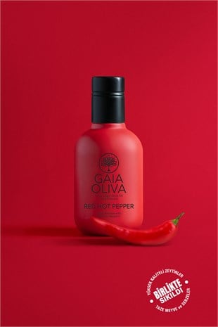 Kırmızı Acı Biber Çeşnili 250 ml Natürel Sızma Zeytinyağı