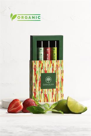 3'lü Organik Nemlendirici Dudak Kremi Seti