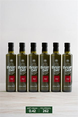 6lı Everyday 500 ml Natürel Sızma Zeytinyağı