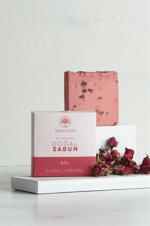 Güllü ve Zeytinyağlı El Yapımı Doğal Sabun