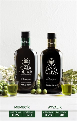 2li Premium Ayvalık ve Premium Memecik 500 ml Erken Hasat Natürel Sızma Zeytinyağı