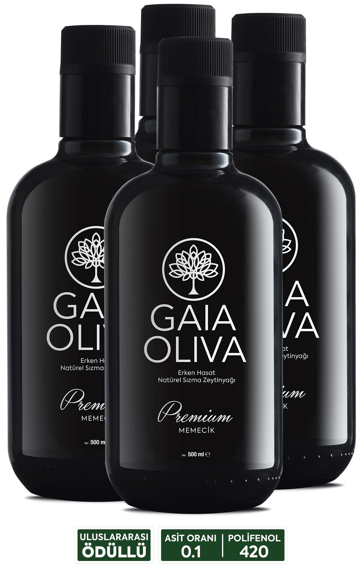 Premium Memecik 500 ml Katkısız Erken Hasat Natürel Sızma Zeytinyağı (Yeni  Hasat) | Gaia Oliva