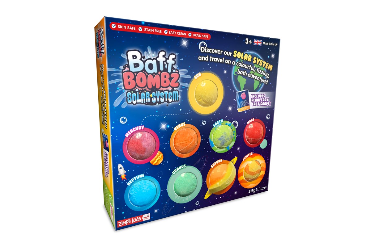 9'lu Solar System Baff Bombz Gezegenler Nem Topu Banyo Bombası Seti 315 gr