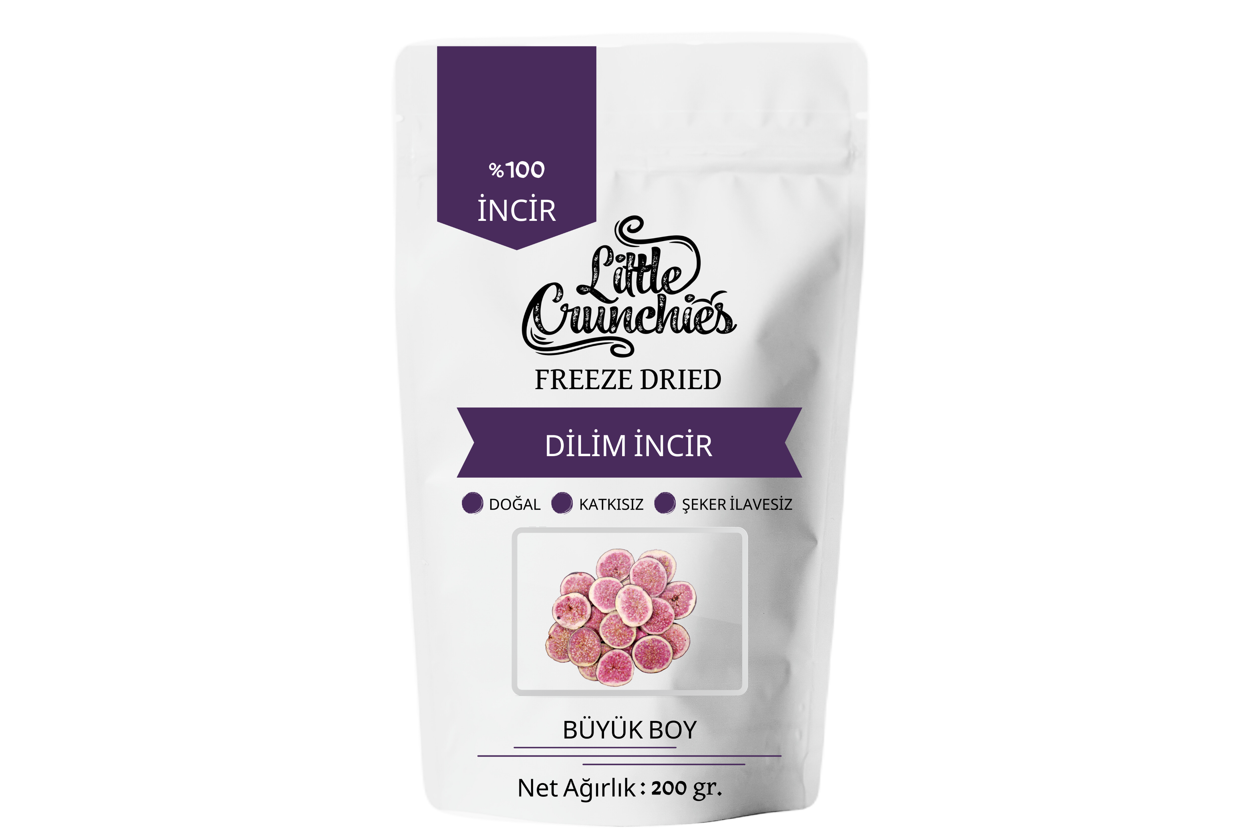 Freeze Dried Dilim İncir - 200 Gr. - Büyük Boy - Dondurularak Kurutulmuş
