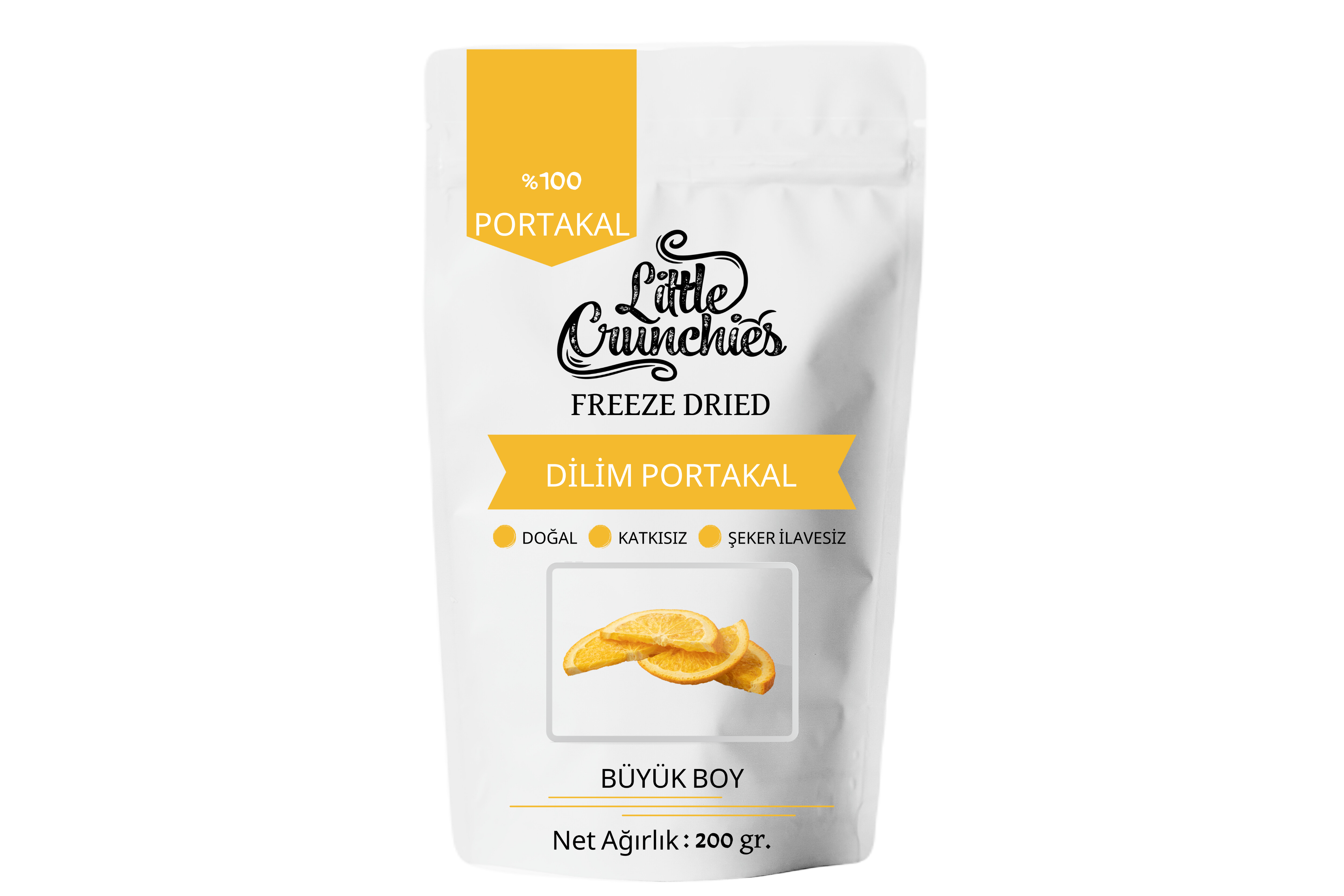 Freeze Dried Dilim Portakal - 200 Gr. - Büyük Boy - Dondurularak Kurutulmuş