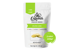 Freeze Dried Dilim Lime - 1 Kg. - Büyük Boy - Dondurularak Kurutulmuş 5x200 Gr.