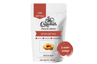 Freeze Dried Dilim Şeftali - 1 Kg. - Büyük Boy - Dondurularak Kurutulmuş 5x200 Gr.