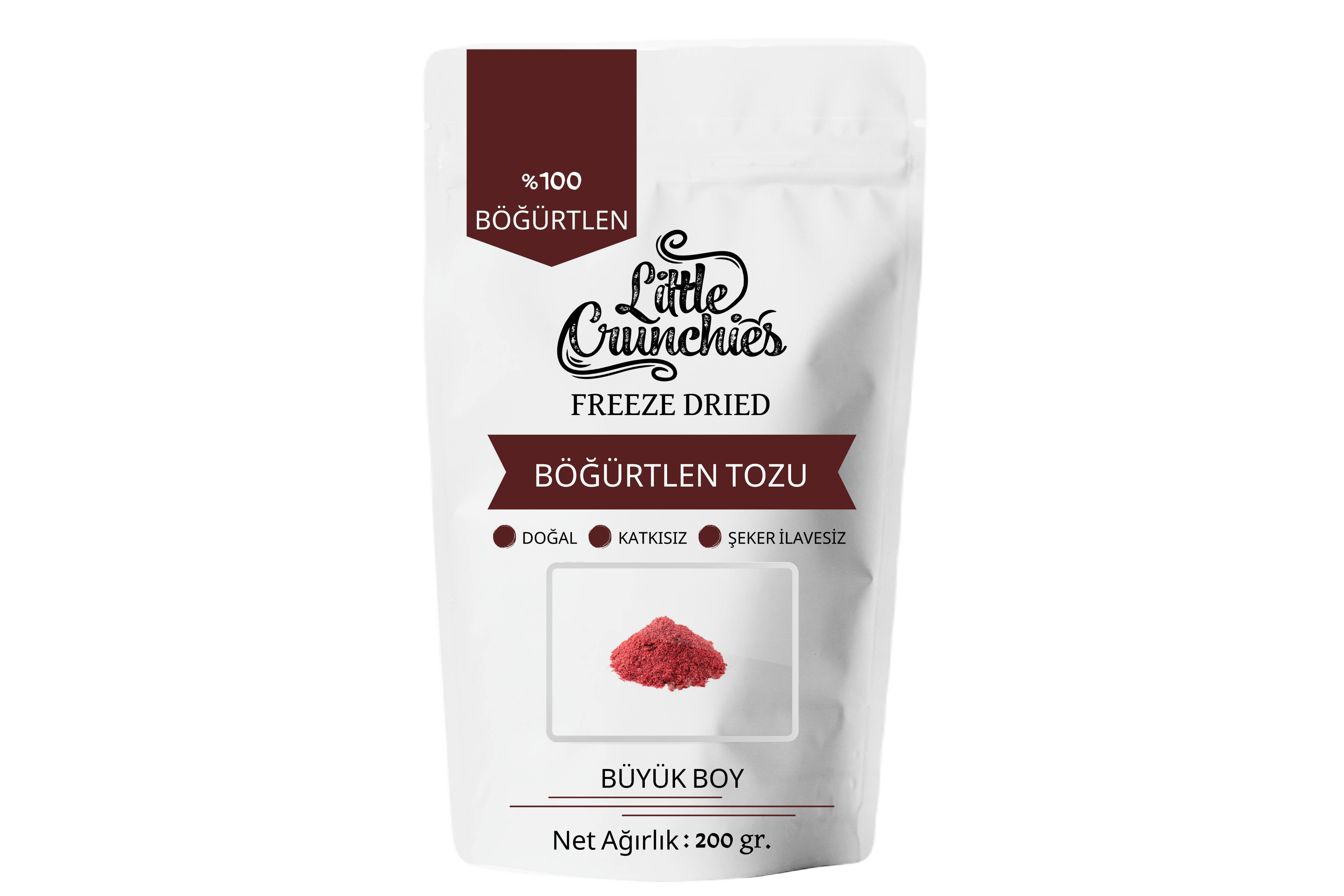 Freeze Dried Böğürtlen Tozu Büyük Boy - Dondurularak Kurutulmuş - 200 Gr.