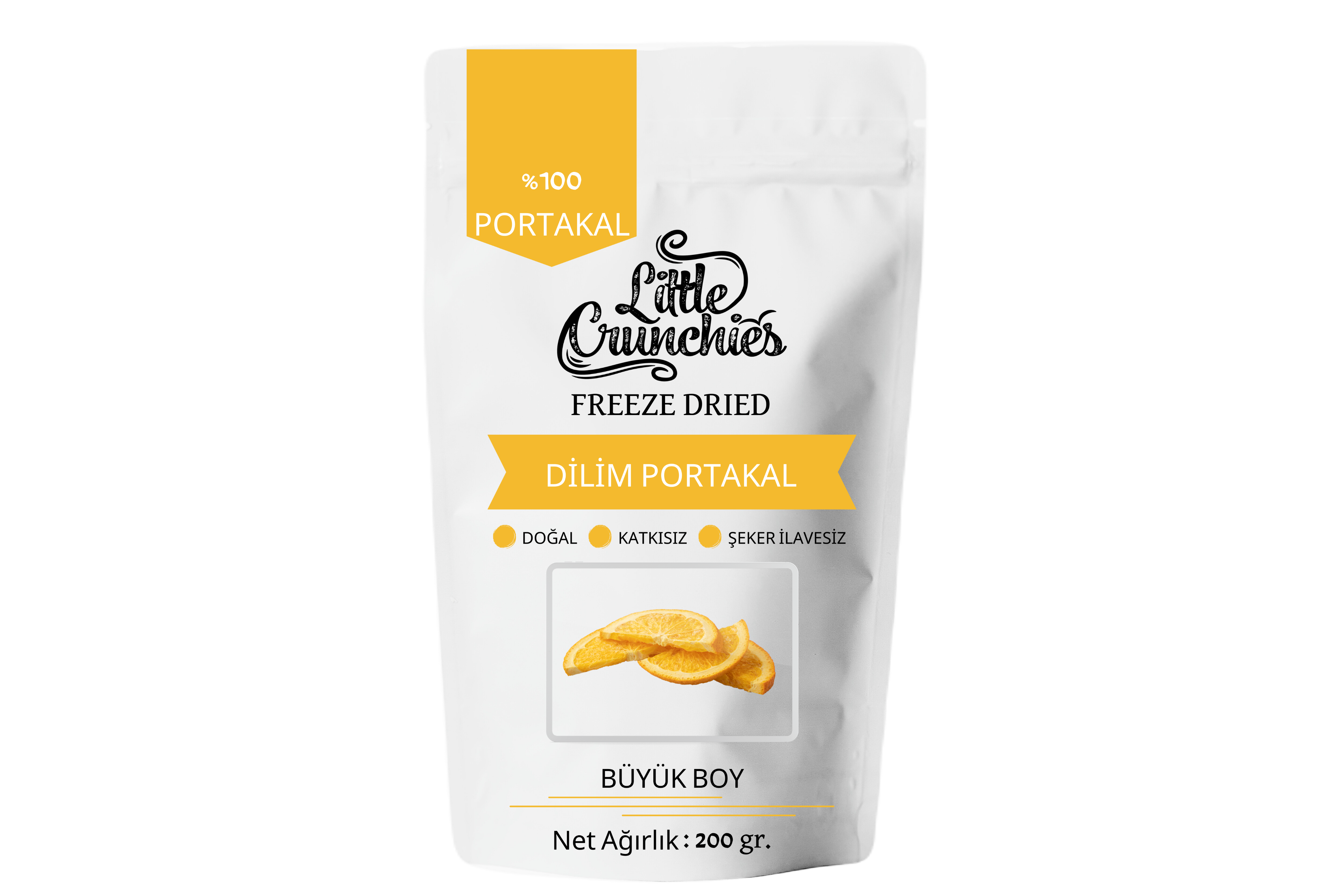 Freeze Dried Dilim Portakal - 200 Gr. - Büyük Boy - Dondurularak Kurutulmuş