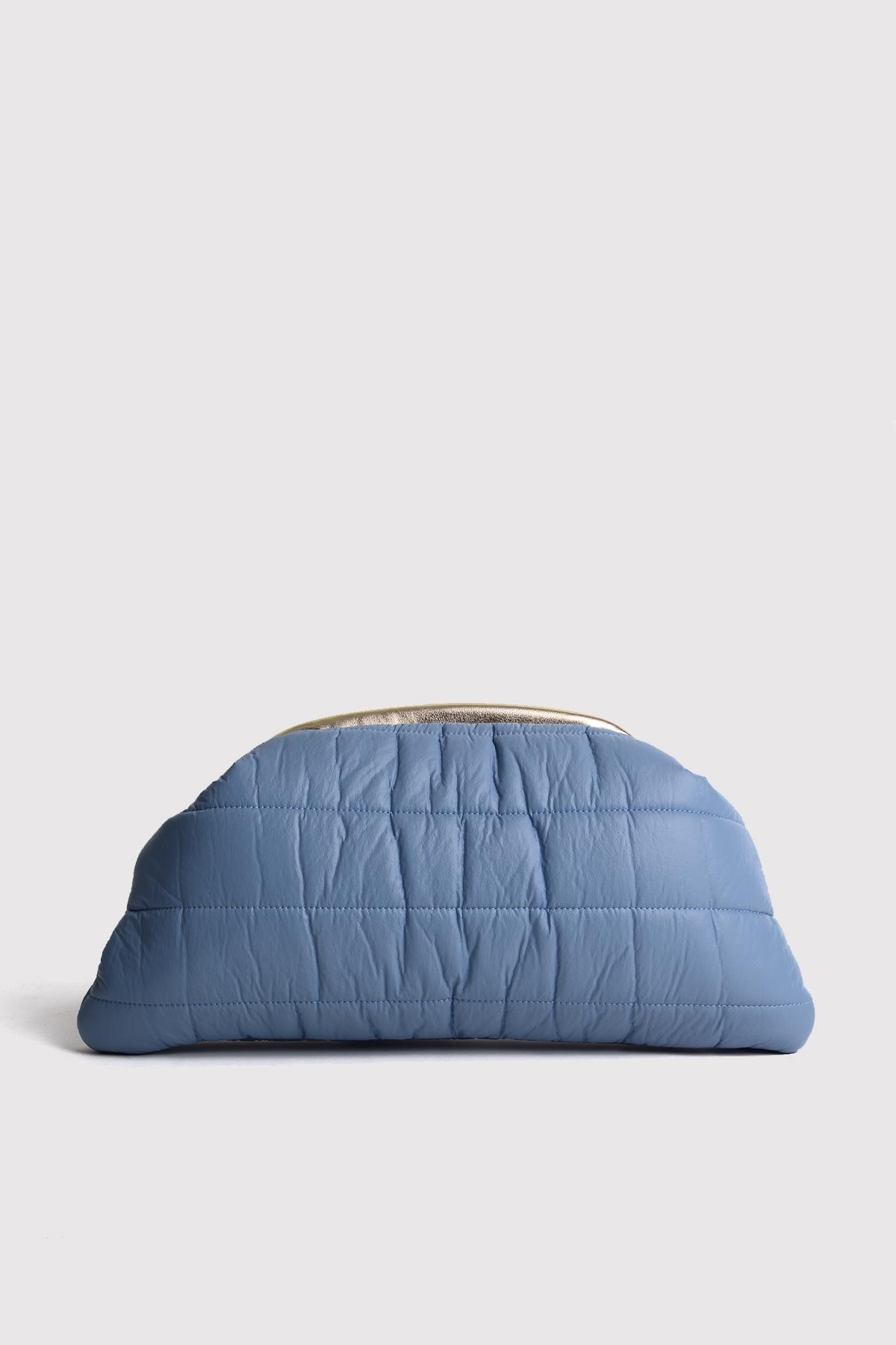 Mavi Kadın Şişme Puf Clutch Çanta