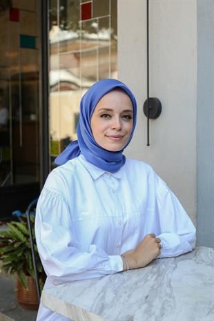 DÜZ KRİSTAL EŞARP-OKUL MAVİSİ