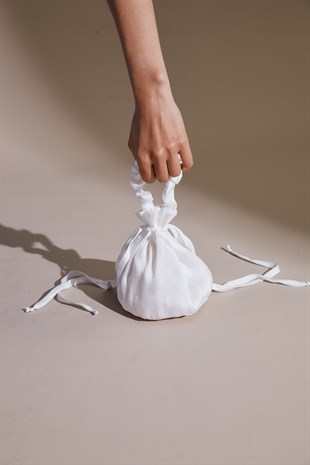 ELEGANT SCARFBAG-KIRIK BEYAZ