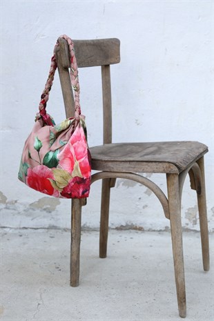 KNIT HANDLE SCARFBAG-NAR ÇİÇEĞİ-2