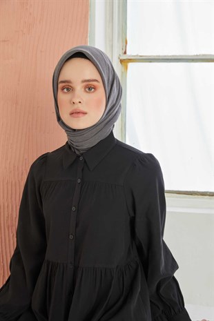 Pano Pamuk Eşarp Füme 1249