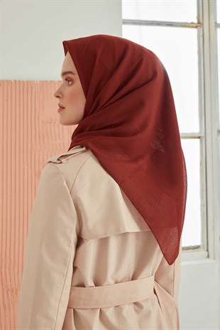 Pano Pamuk Eşarp Kiremit-2 1254