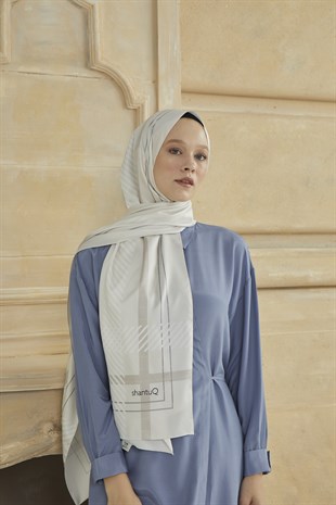 SHANTUQ TWILL ŞAL CLASSY DESEN-KREM