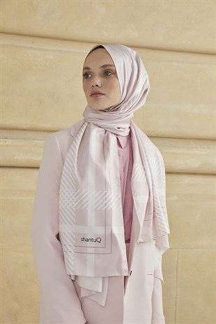 SHANTUQ TWILL ŞAL CLASSY DESEN-PEMBE-2