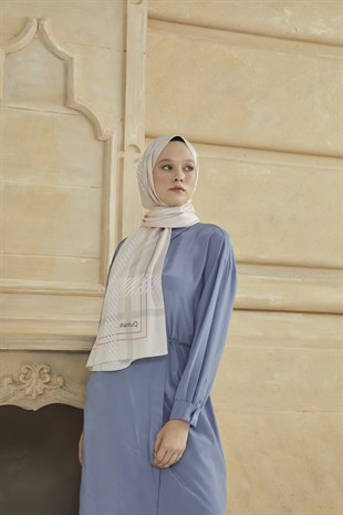 SHANTUQ TWILL ŞAL CLASSY DESEN-PUDRA-2