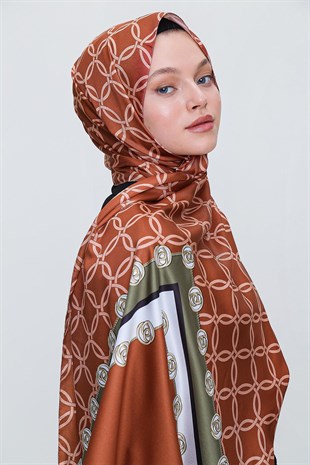 SHANTUQ TWİLL ŞAL HALKA DESEN-BEJ-TAB