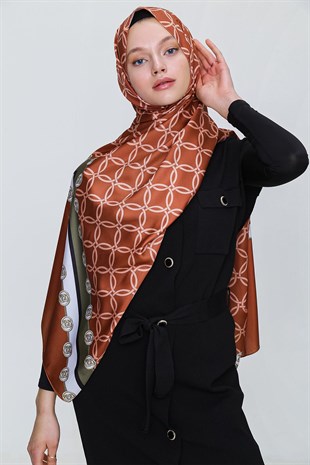 SHANTUQ TWİLL ŞAL HALKA DESEN-BEJ-TAB