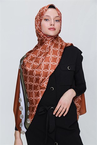 SHANTUQ TWİLL ŞAL HALKA DESEN-BEJ-TAB
