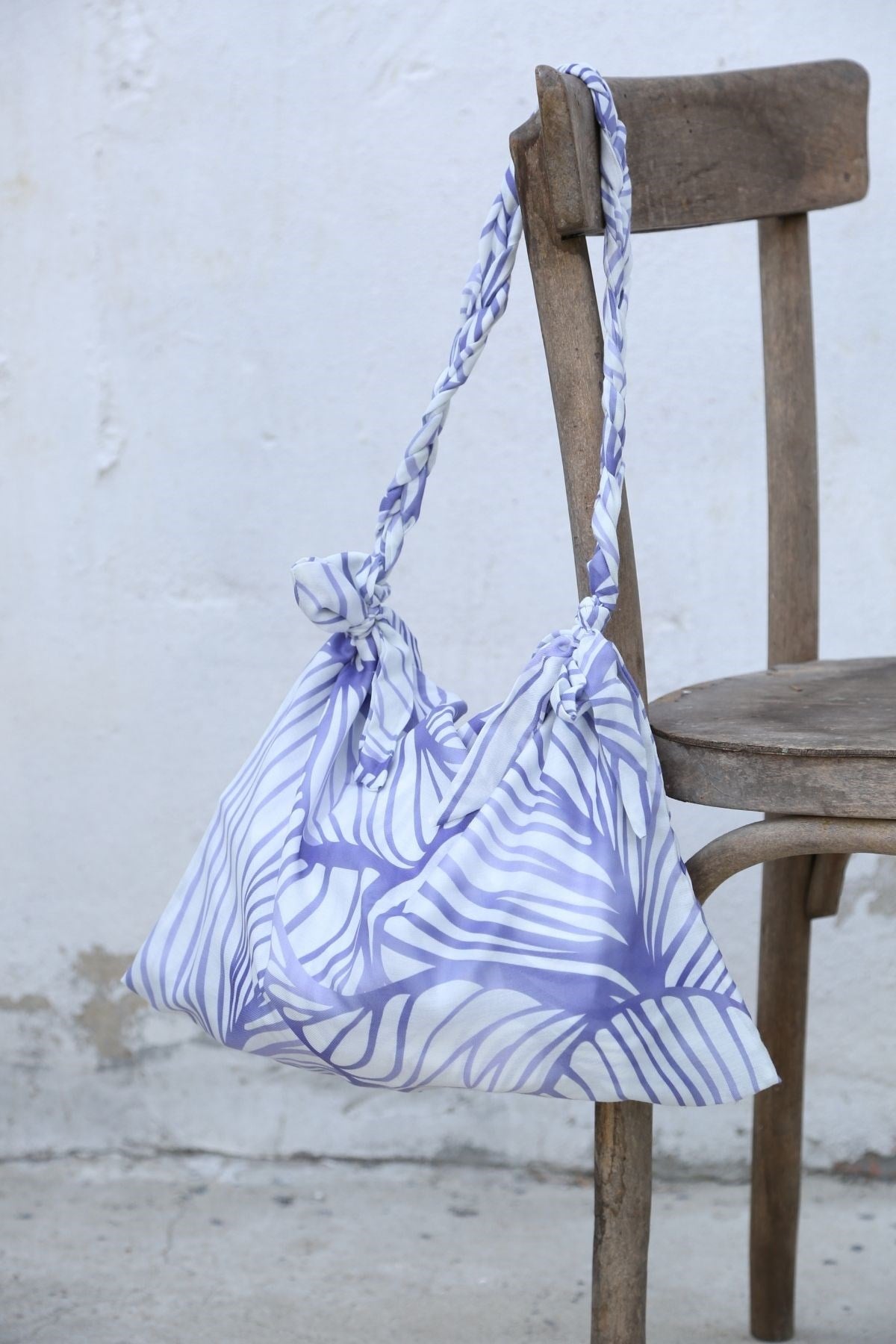KNIT HANDLE SCARFBAG-LİLA-2
