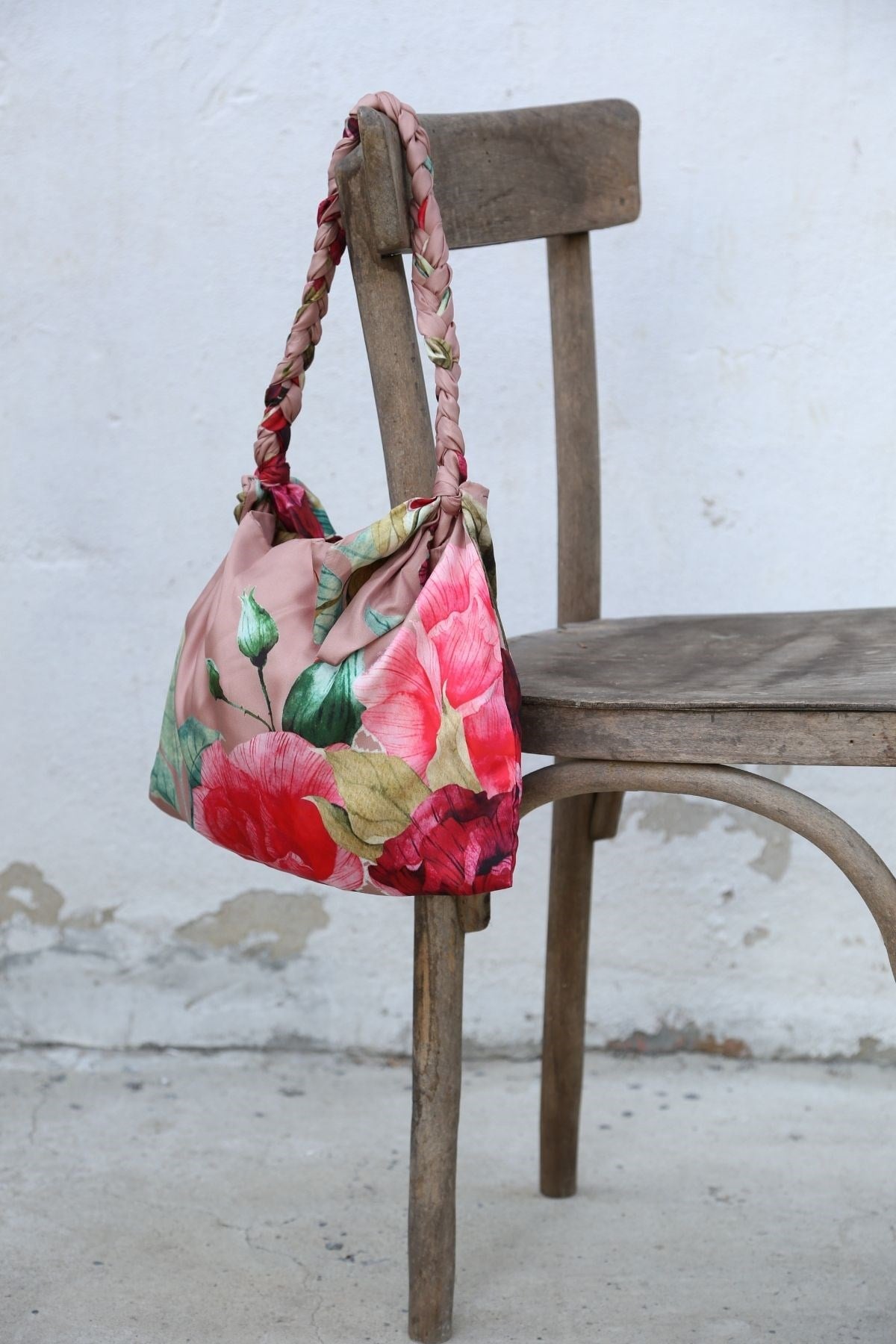 KNIT HANDLE SCARFBAG-NAR ÇİÇEĞİ-2