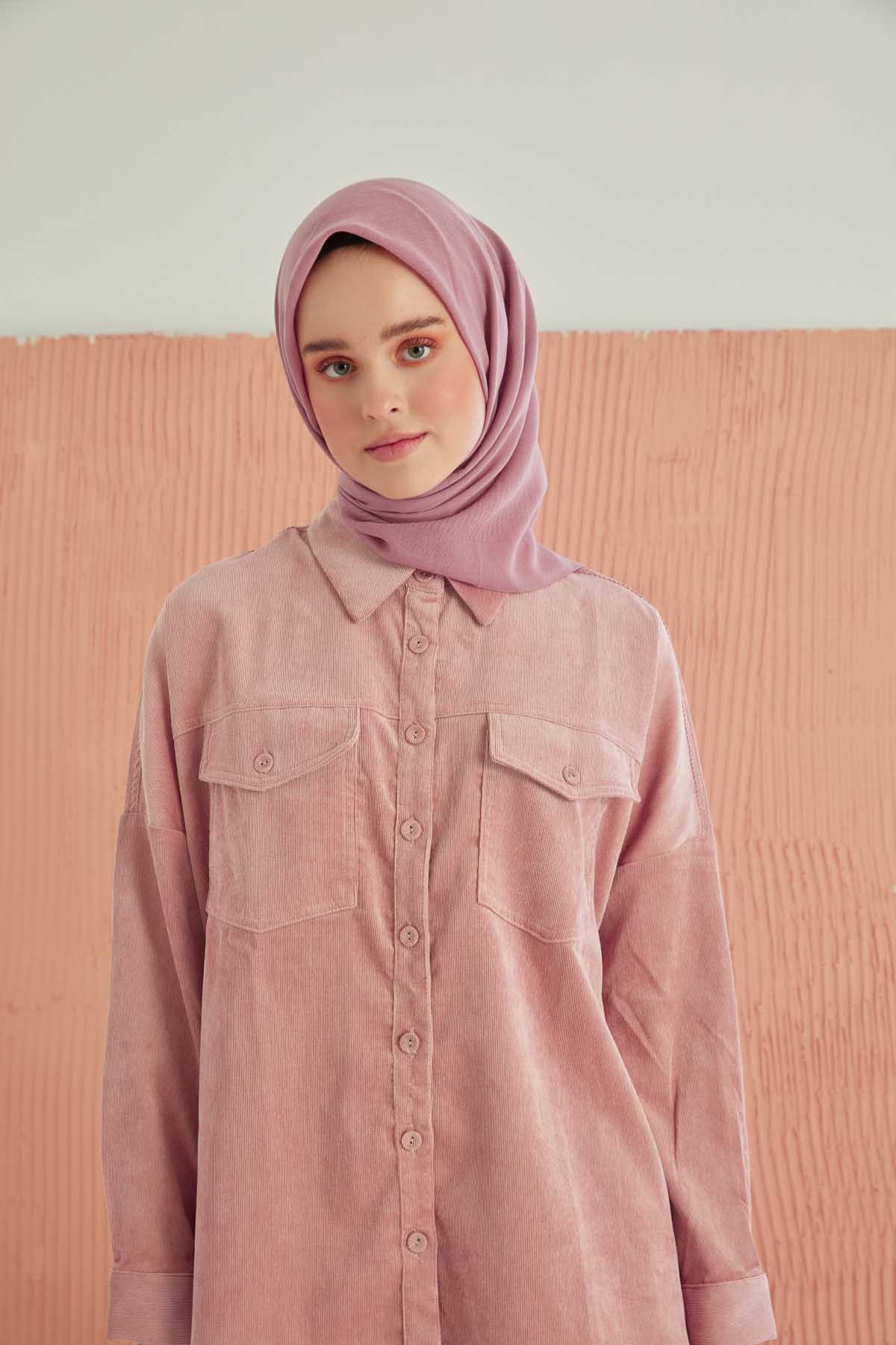 PANO PAMUK EŞARP-KOYU PEMBE
