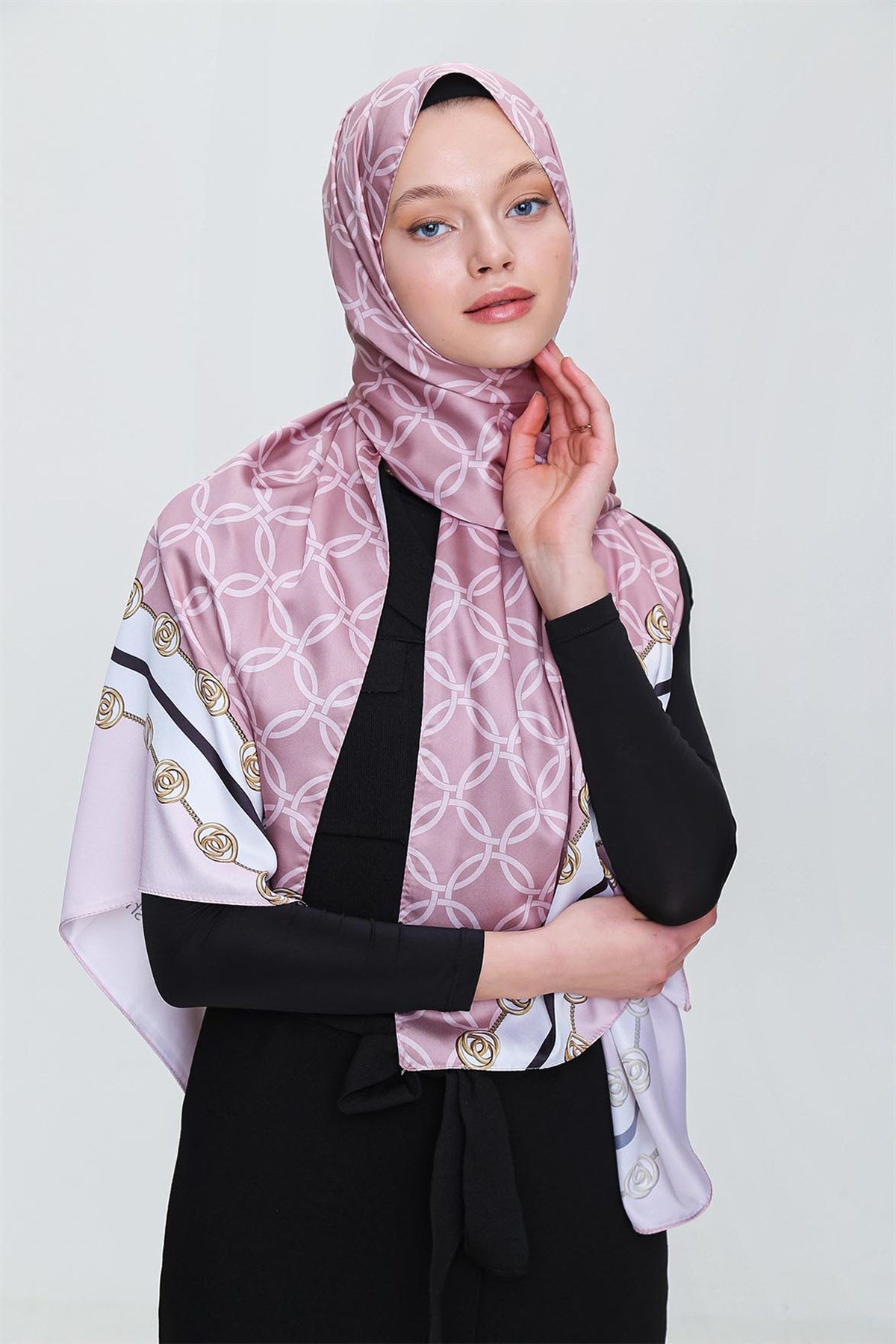 SHANTUQ TWİLL ŞAL HALKA DESEN-GÜLK-İ.KRM