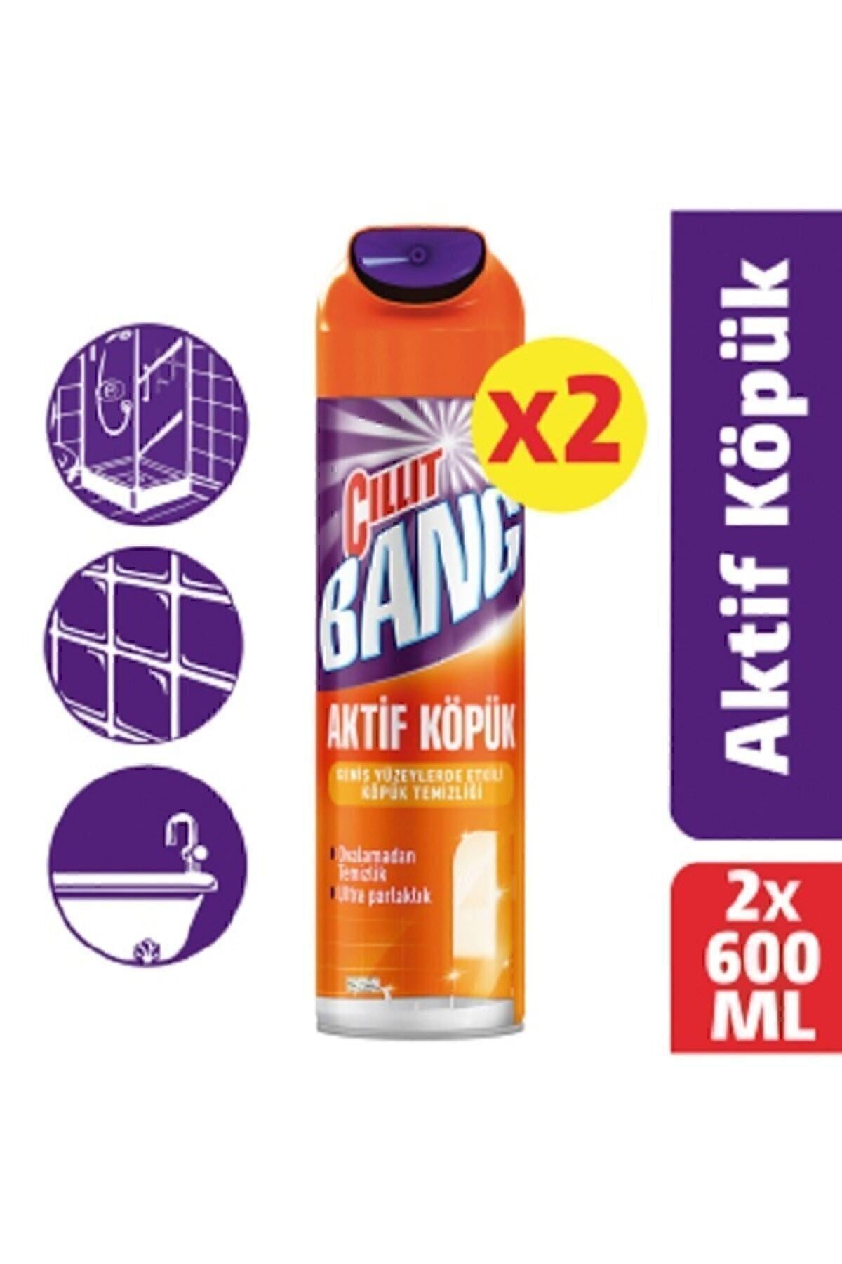 Aktif Köpük Geniş Yüzeylere Özel Duş Ve Küvet Yağ Ve Kireç Çözücü Sprey 600 ml X 2