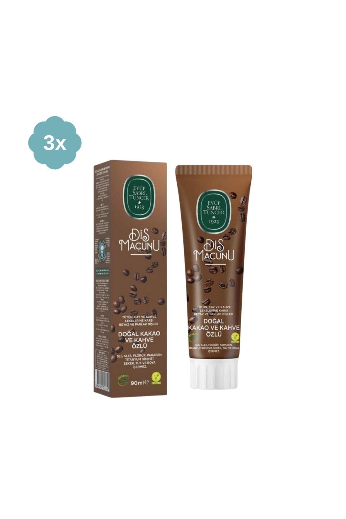 Doğal Kakao Ve Kahve Özlü Diş Macunu 90 ml X 3 Adet
