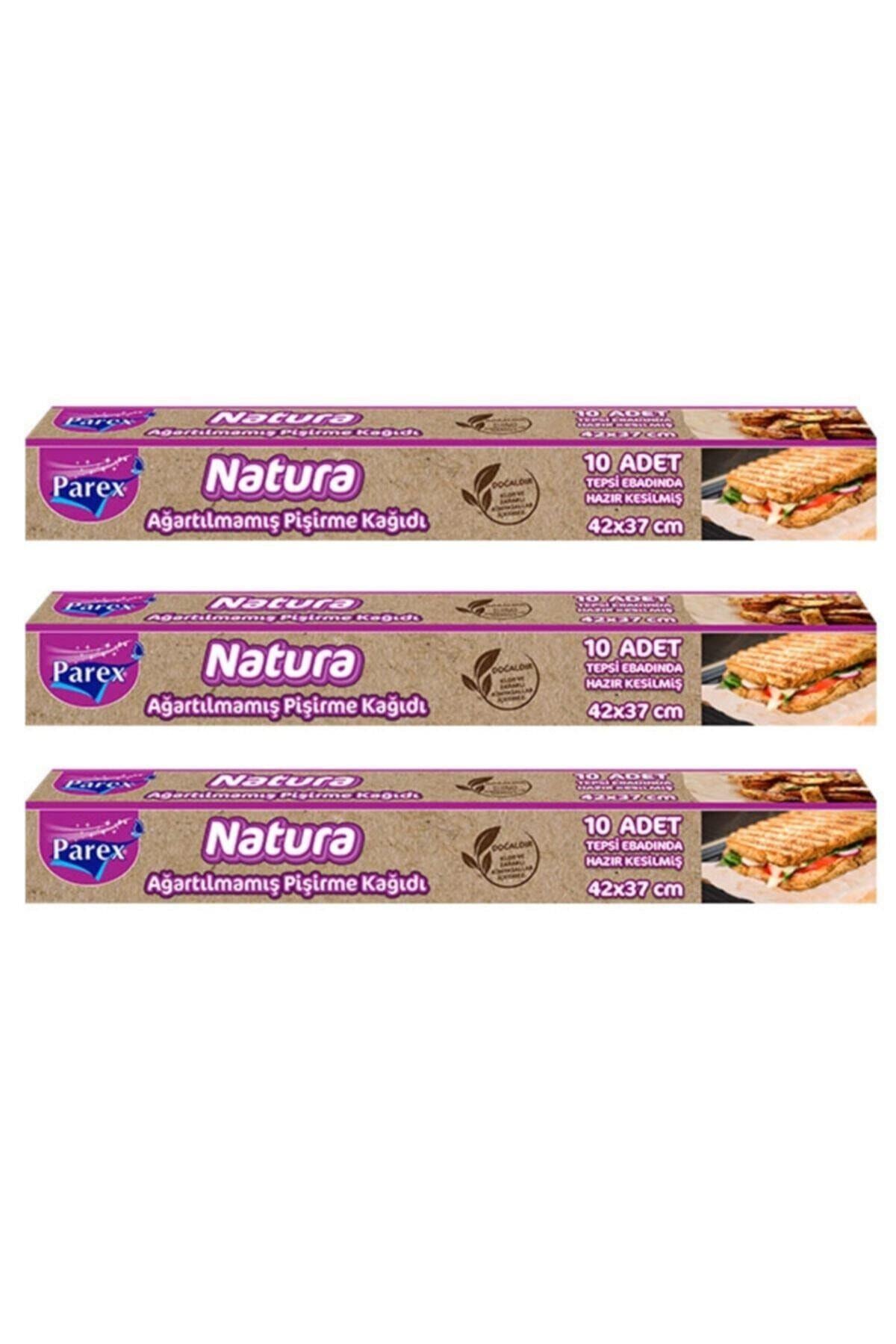 Natura 3 Adet Ağartılmamış Organik Hazır Kesilmiş Pişirme Kağıdı 10'lu