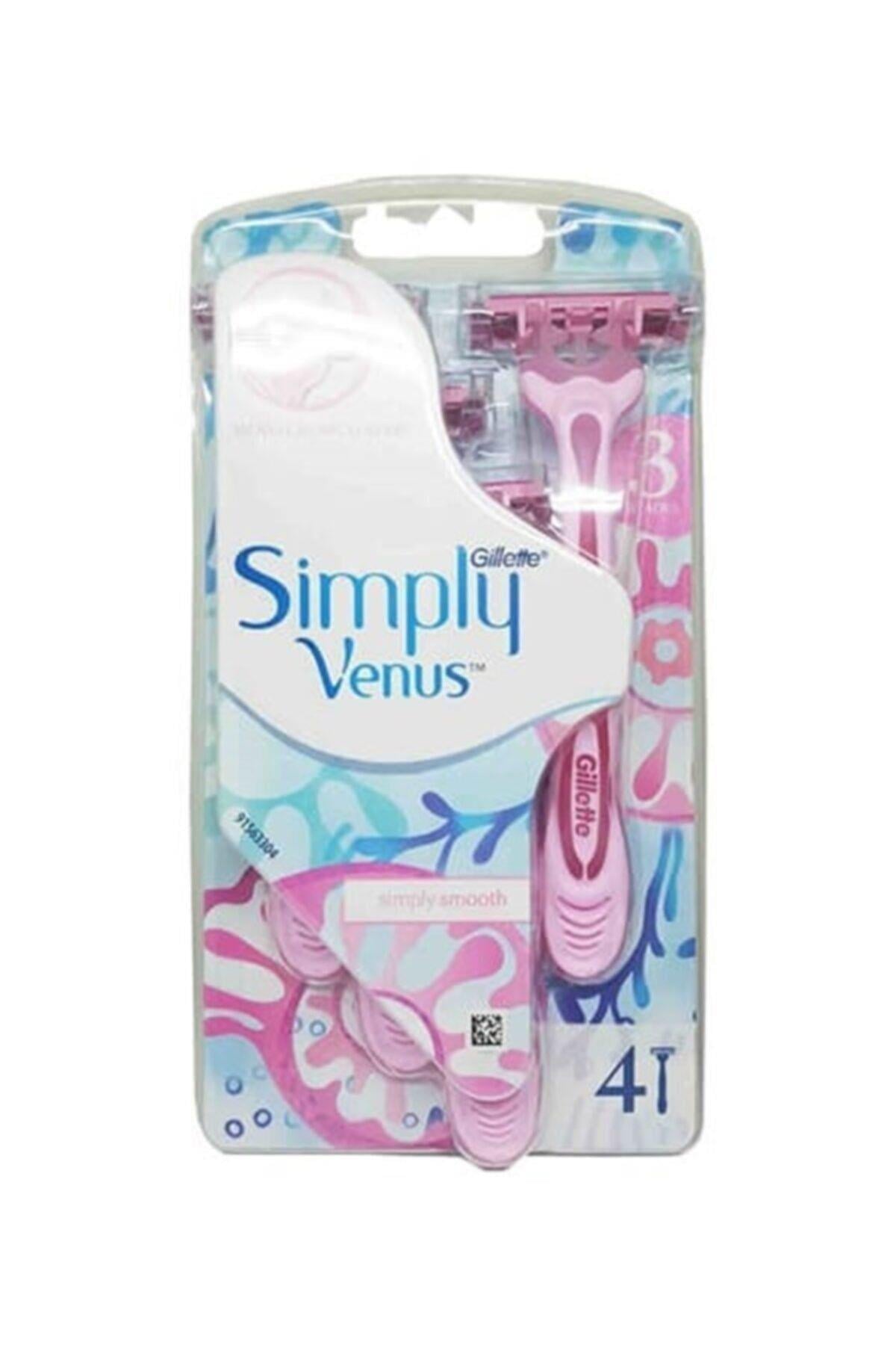 Simply Venus 3 Kullan At Kadın Tıraş Bıçağı 4'lü