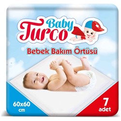 Baby Turco Bebek Bakım Örtüsü 60X60 7li