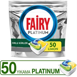 Fairy Platinum 50 Yıkama Bulaşık Makinesi Deterjanı Kapsülü Limon Kokulu