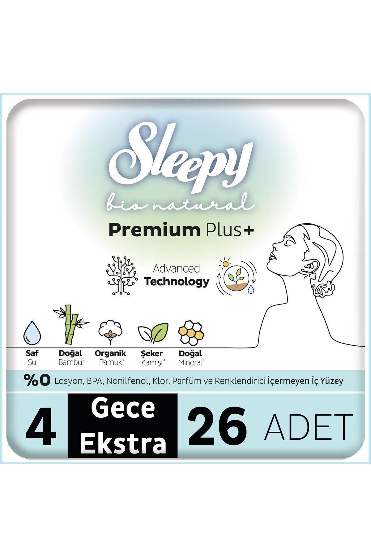 Bio Natural Premium Plus Hijyenik Ped Mega Paket Gece Extra 26 Adet