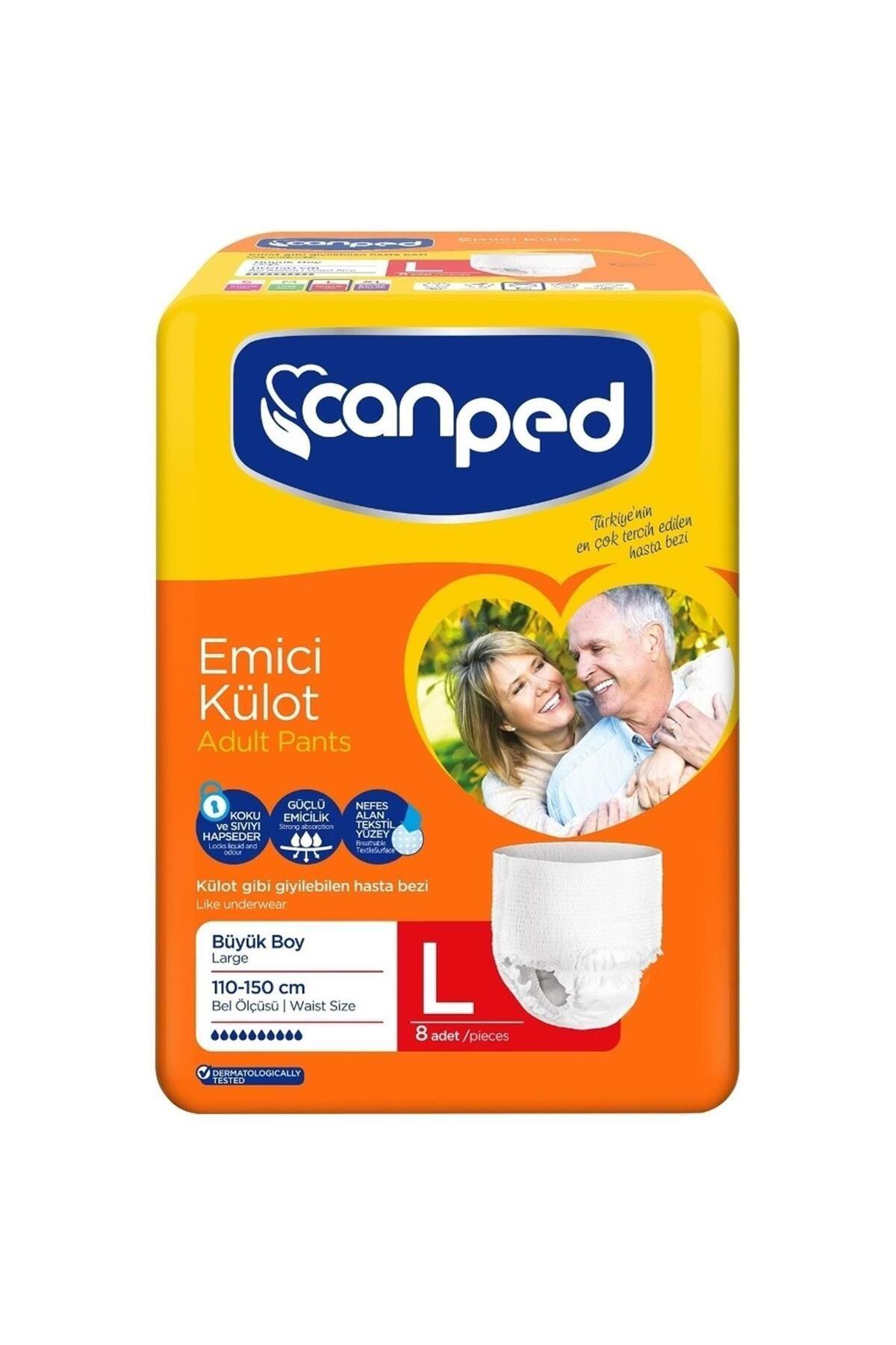Emici Külot 8 Adet // L Bel Ölçüsü : 110 - 150 Cm