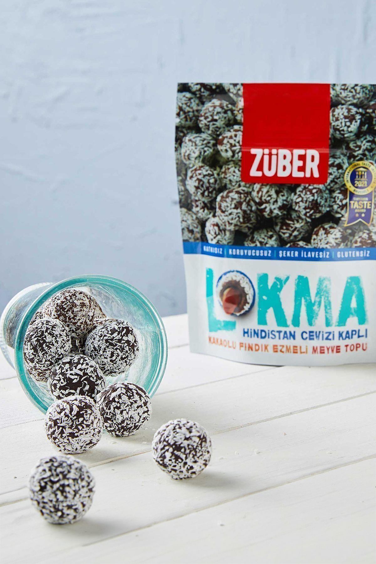 Lokma Hindistan Cevizi Kaplı Kakaolu Fındık Ezmeli Meyve Topu 96g X 6 Paket