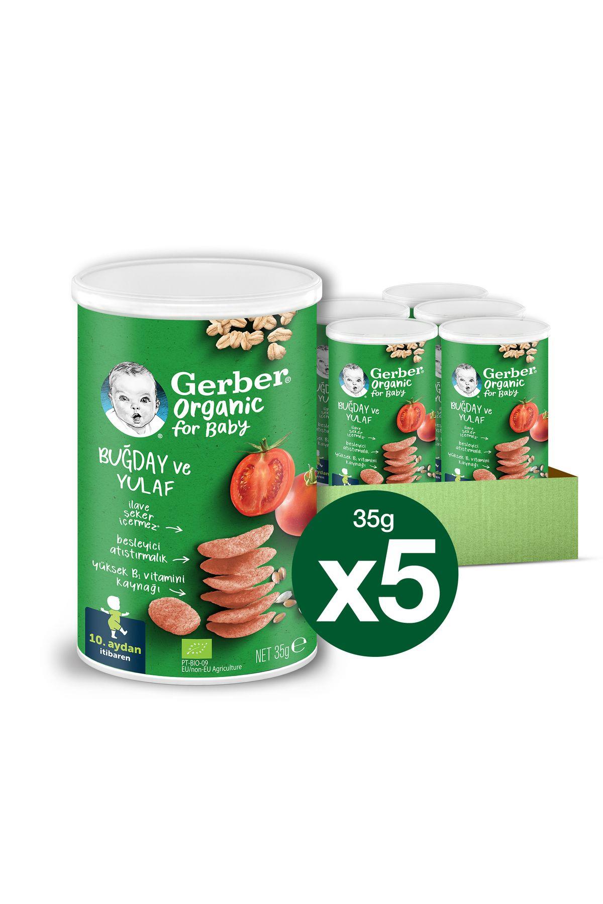 Organıc Buğday, Yulaf, Domates, Havuç Ve Soğanlı Bebek Ve Küçük Çocuk Atıştırmalığı 5x35g