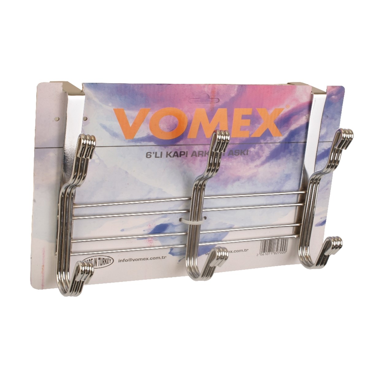 Vomex 6 lı Kapı Arkası Askı Krom VM 1701