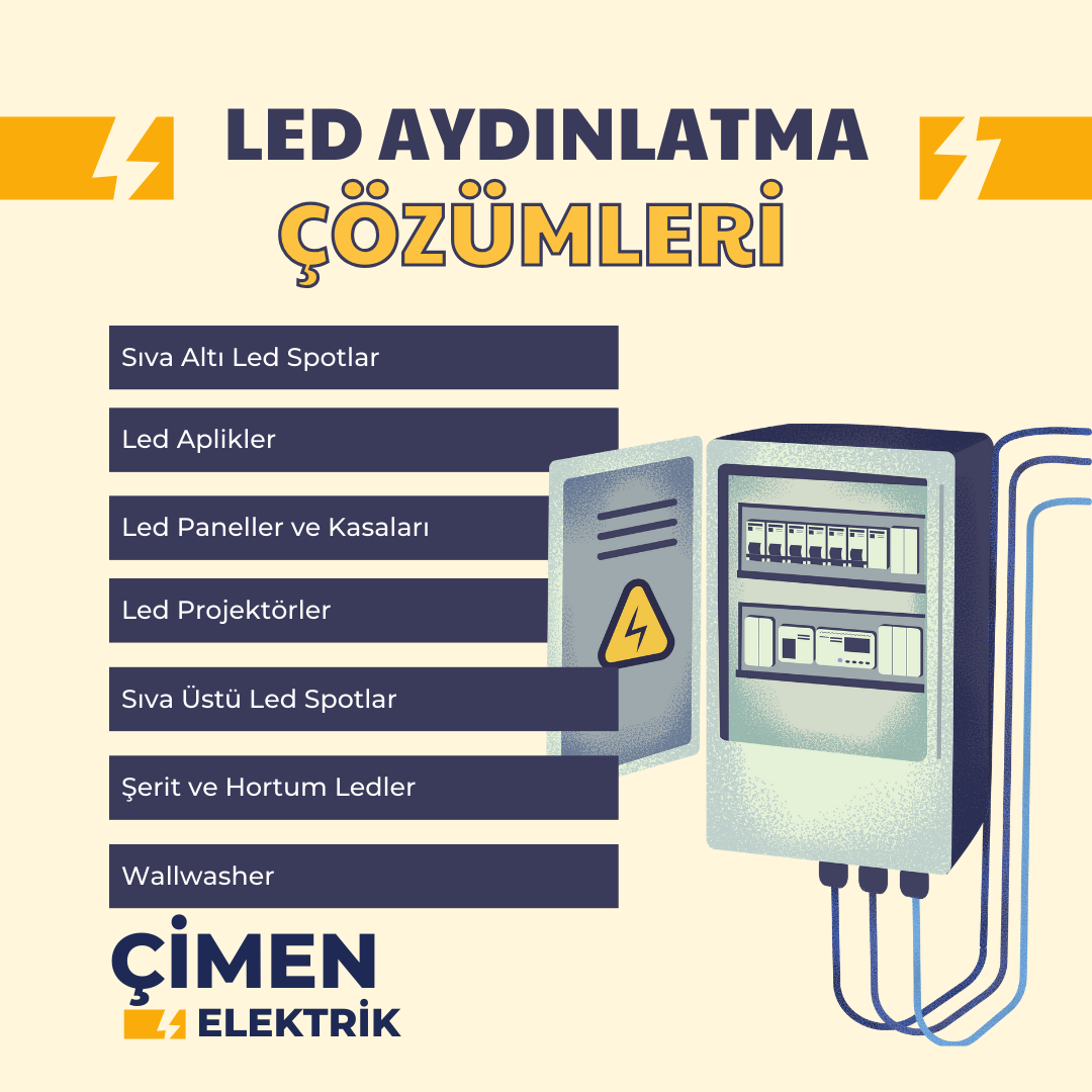 Çimen Elektrik: Adana'da Ev Aydınlatmanızı Yenileyin - LED Apliklerle Modern ve Enerji Verimli Çözümler!