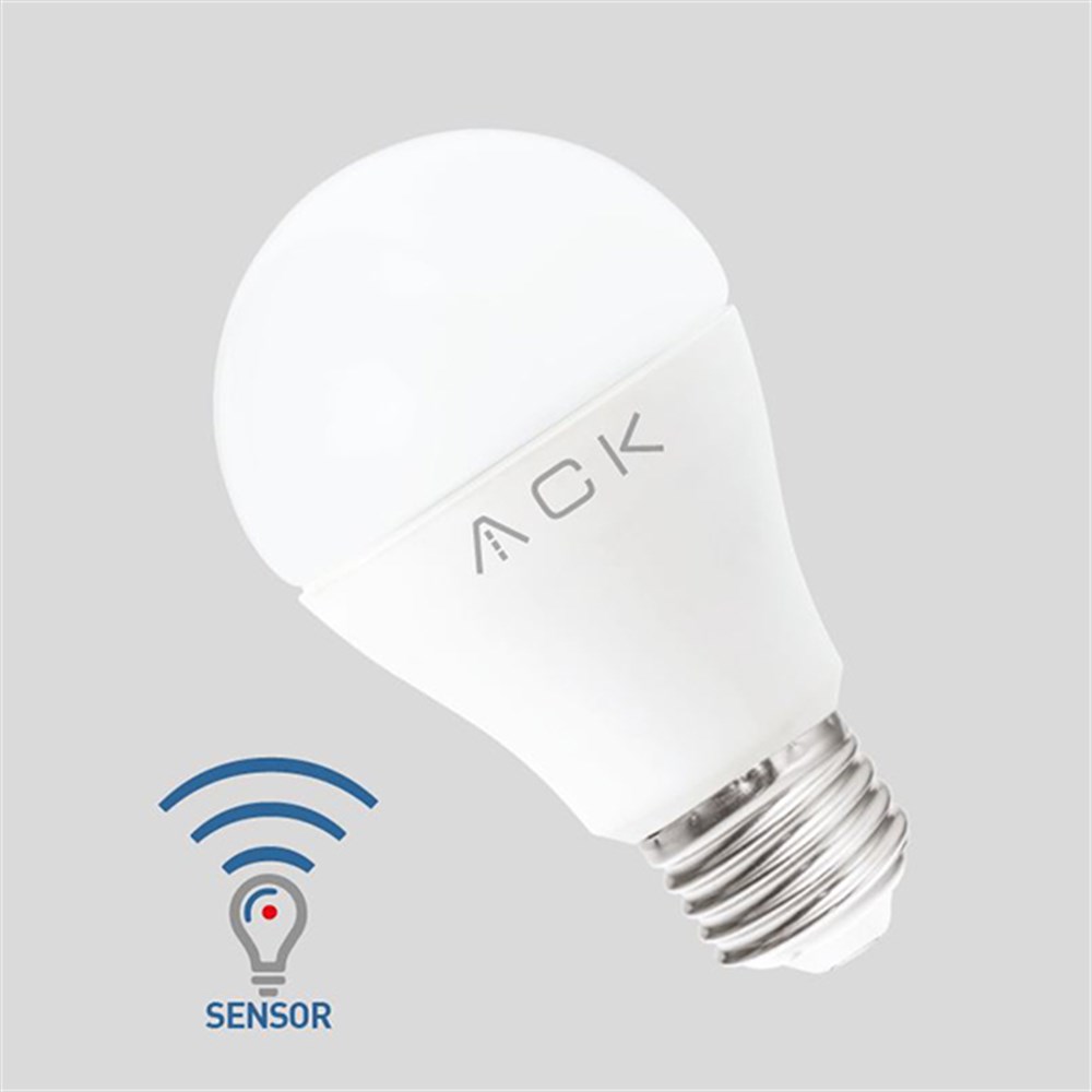 AA14-50720 Ack 7W Radar Sensörlü Led Ampul Günışığı 3000k E27 DuyLed AmpullerACKAA14-50720-10060