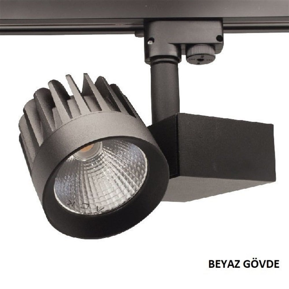 AD30-24630 Ack 50 W Led Ray Spot Armatür Beyaz Kasa Beyaz Işık 6500kRay Spotlar ve RaylarACKAD30-24630-10238